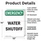 Signmission Water Shutoff, 10 in W x Rectangle, Plastic OS-2PACK-EM-P-1014-V-10471 - alternate 4